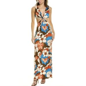 Ronny Kobo Sammy Cut-Out Retro Maxi Dress